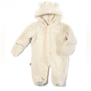 Magnetic Me Cream Fleece Kids Footie
